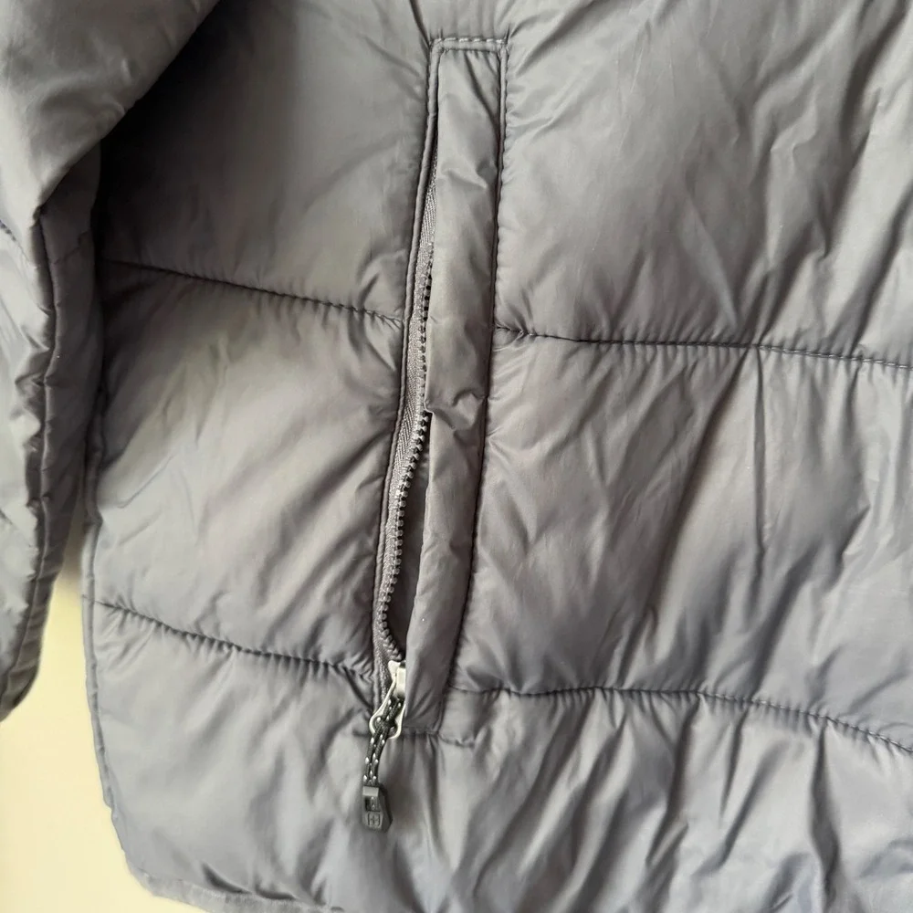 Swiss Tech Mens XL Puffer Jacket Gray Full Zip Quilted Lightweight Outerwear